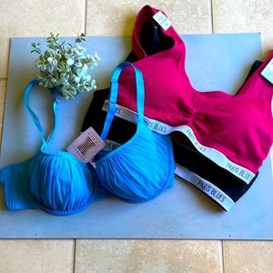 3 bras NWT - 38DD Savage Fenty Bra + 2X Paris Blues  sports bras